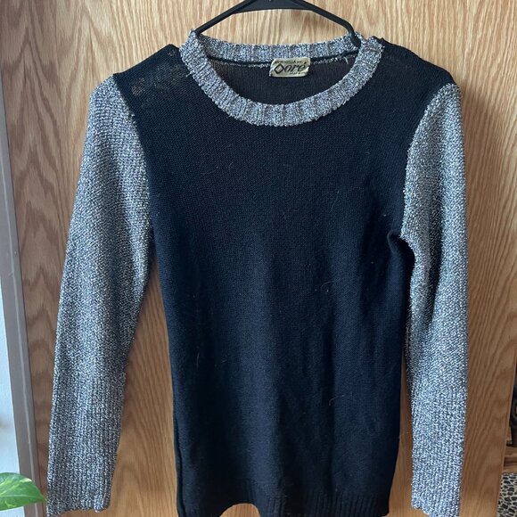 Vintage black & silver mesh top - Picture 3 of 4